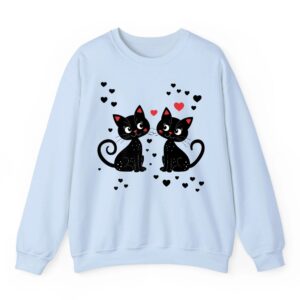 Twins Cats Wedding Bride and Groom Just Married Premium Sweatshirt 02