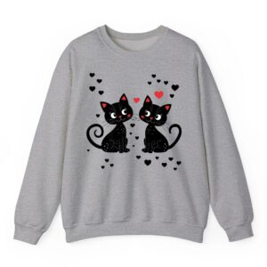 Twins Cats Wedding Bride and Groom Just Married Premium Sweatshirt 05