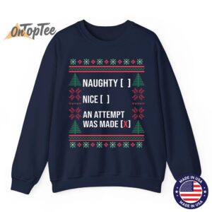 Ugly Christmas Funny Naughty Nice List Checkbox Sweatshirt 5 Ugly Christmas Funny Naughty Nice List Checkbox Sweatshirt 06