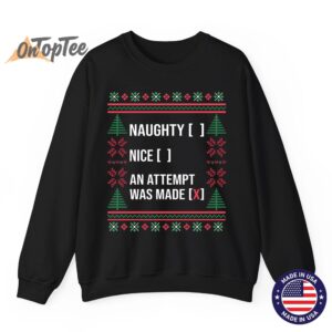 Ugly Christmas Funny Naughty Nice List Checkbox Sweatshirt 6 Ugly Christmas Funny Naughty Nice List Checkbox Sweatshirt 07