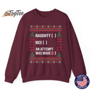 Ugly Christmas Funny Naughty Nice List Checkbox Sweatshirt 7 Ugly Christmas Funny Naughty Nice List Checkbox Sweatshirt 08