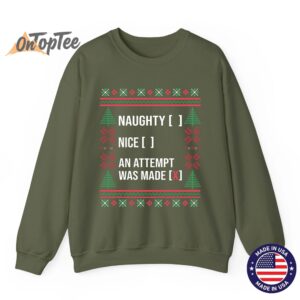 Ugly Christmas Funny Naughty Nice List Checkbox Sweatshirt 8 Ugly Christmas Funny Naughty Nice List Checkbox Sweatshirt 09