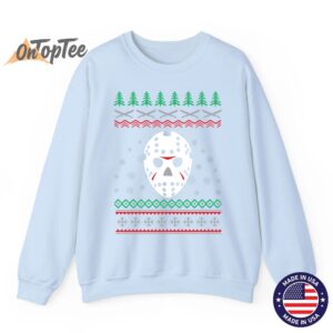 Ugly Christmas Jason Hockey Mask Festive Sweatshirt