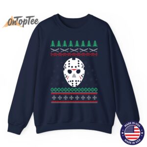 Ugly Christmas Jason Hockey Mask Festive Sweatshirt 06