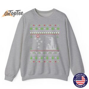 Ugly Christmas Sweatshirt for Duck Hunting Enthusiasts 03