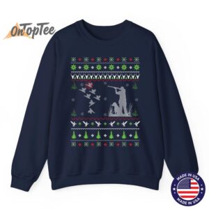 Ugly Christmas Sweatshirt for Duck Hunting Enthusiasts 06