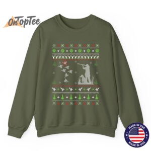 Ugly Christmas Sweatshirt for Duck Hunting Enthusiasts 09