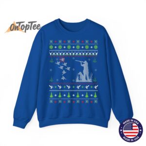 Ugly Christmas Sweatshirt for Duck Hunting Enthusiasts 10