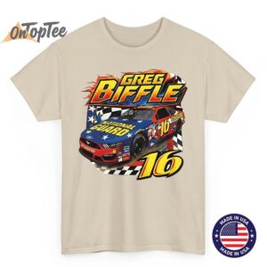 Vintage 90s Greg Biffle NASCAR T Shirt Racing Legend Tribute Tee 03