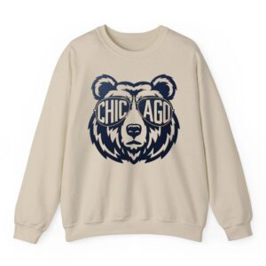 Vintage Chicago Football Bear Crewneck Retro Fan Gift