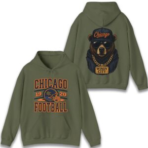 Vintage Chicago Football Sweatshirt 90s Bear Graphic Crewneck 08