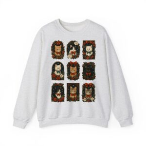 Vintage Kitten Christmas Cats Cat Mom Cat Dad Cat Lovers Sweatshirt 03