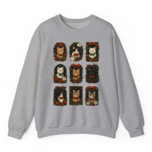 Vintage Kitten Christmas Cats Cat Mom Cat Dad Cat Lovers Sweatshirt 05