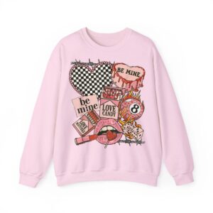 Vintage Western Valentine Collage Howdy Cowgirl XOXO Love Sweatshirt