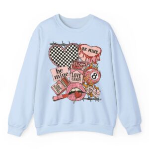 Vintage Western Valentine Collage Howdy Cowgirl XOXO Love Sweatshirt 02