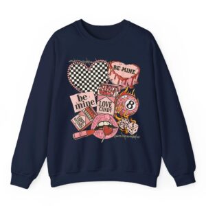 Vintage Western Valentine Collage Howdy Cowgirl XOXO Love Sweatshirt 04
