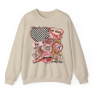 Vintage Western Valentine Collage Howdy Cowgirl XOXO Love Sweatshirt 05