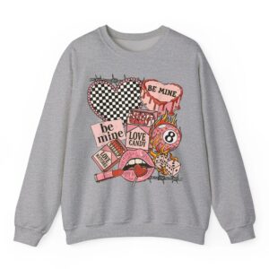 Vintage Western Valentine Collage Howdy Cowgirl XOXO Love Sweatshirt 06