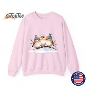 Winter Sparrows Cute Singing Songbird Lover Sweatshirt 08