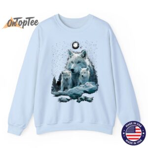 Wolf Lovers Snow Graphic Mommy Sweatshirt for Mother’s Day