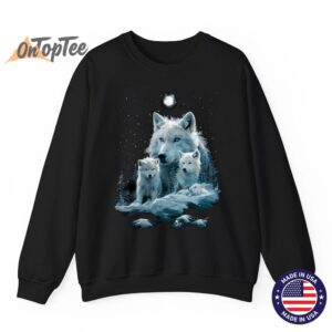 Wolf Lovers Snow Graphic Mommy Sweatshirt for Mothers Day 08
