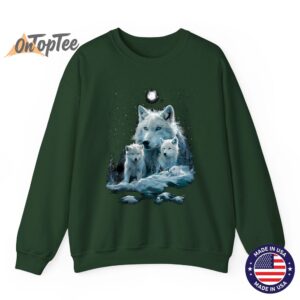 Wolf Lovers Snow Graphic Mommy Sweatshirt for Mothers Day 09