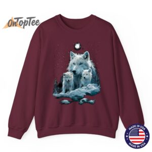 Wolf Lovers Snow Graphic Mommy Sweatshirt for Mothers Day 10