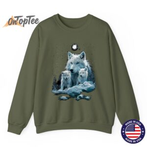Wolf Lovers Snow Graphic Mommy Sweatshirt for Mothers Day 11