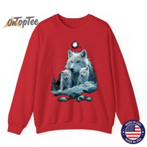 Wolf Lovers Snow Graphic Mommy Sweatshirt for Mothers Day 12