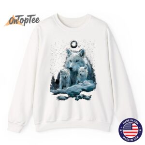 Wolf Lovers Snow Graphic Mommy Sweatshirt for Mothers Day 13