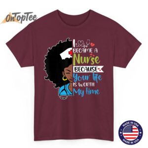 Black Woman Nurse Black History Month Nursing Scrub T Shirt 03