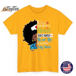 Black Woman Nurse Black History Month Nursing Scrub T Shirt 05