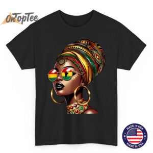 IAM Black History Afro Woman 1865 Vibes Black History T-Shirt