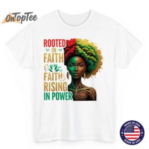 Rooted Faith Rising Afro God African Melanin Queen Headwrap T-Shirt 1 Rooted Faith Rising Afro God African Melanin Queen Headwrap T Shirt 02