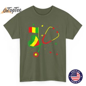 Stethoscope Heart Juneteenth Black History Nurse Doctor T Shirt 03