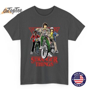 Stranger Things Retro 1983 On Bikes T-Shirt with Will Mike and Dustin 1 Stranger Things Retro 1983 On Bikes T Shirt with Will Mike and Dustin 02