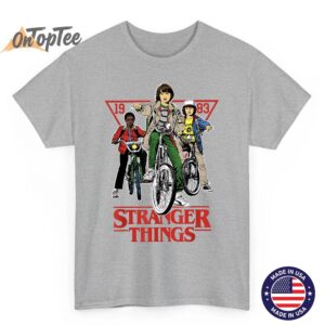 Stranger Things Retro 1983 On Bikes T-Shirt with Will Mike and Dustin 4 Stranger Things Retro 1983 On Bikes T Shirt with Will Mike and Dustin 05