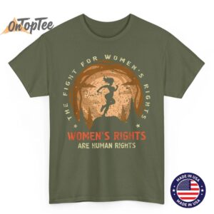 Womens Rights are Human Rights Feminist Typography Graphic T Shirt 03